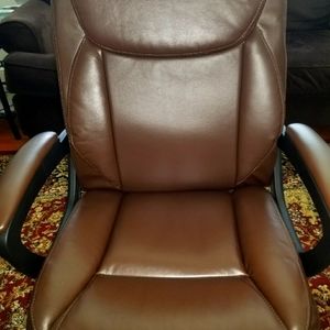 Leather computer desk chair